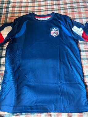 Kids USA Blue Soccer Jersey - Youth Athletic Top